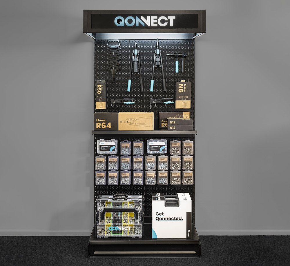 Qonnect Verkaufsdisplay Q-Wall