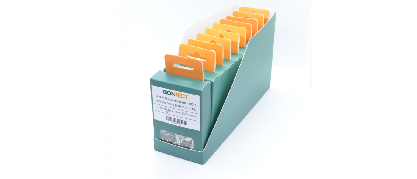Q-Nut Blindnietmutter Edelstahl A2 FK M5 X 12,0 | Blister a 100 Stk.