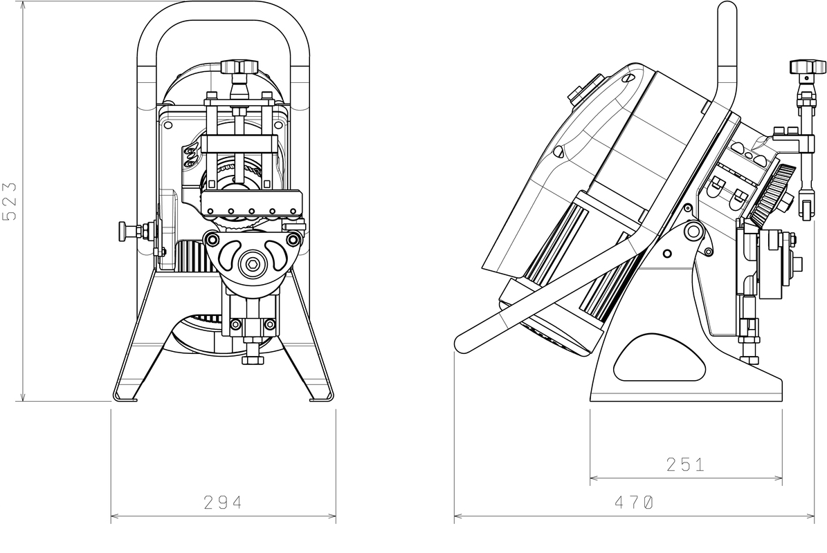 N.KO Automatische Schweißkantenfräse UZ12 ULTRALIGHT 30° & 45° Set