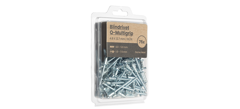 Q-Multigrip Mehrbereichsblindniet Alu/Stahl | Blister