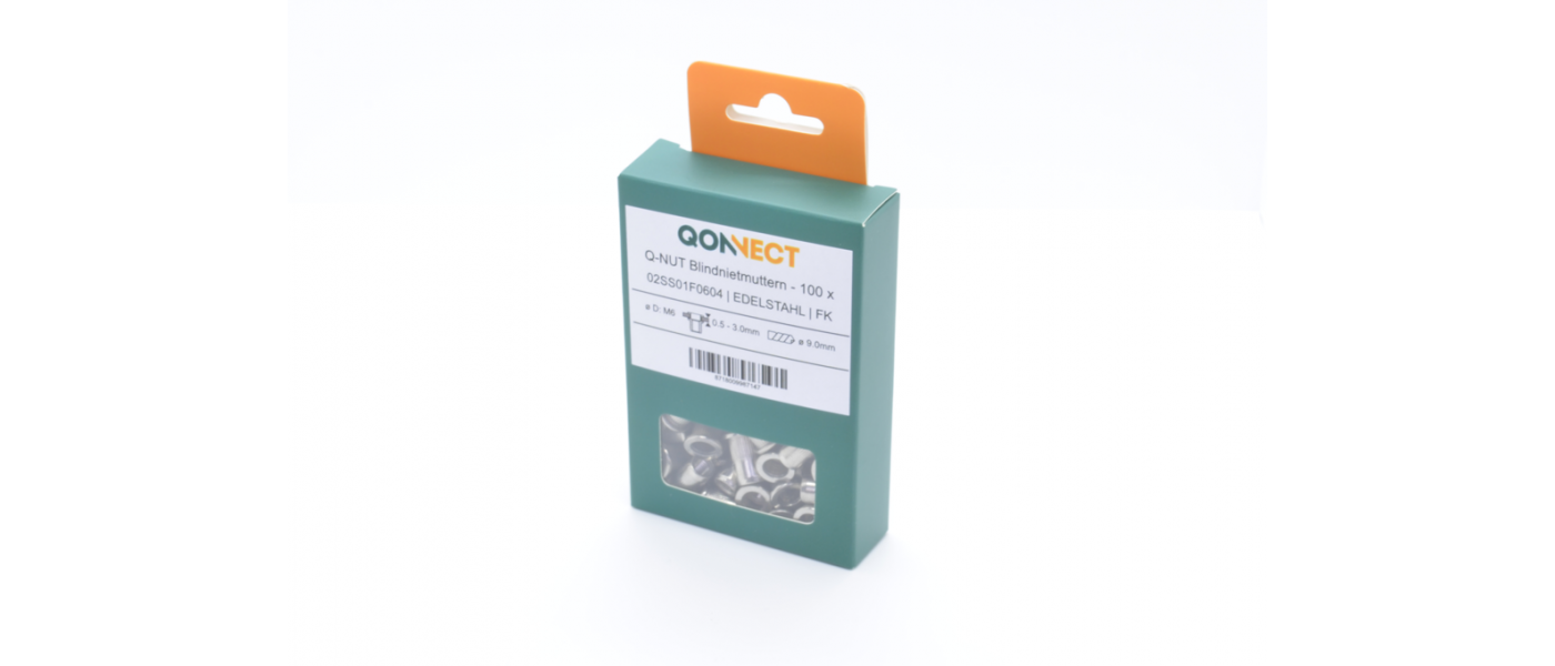 Q-Nut Blindnietmutter Aluminium FK | Blister a 100 Stk.